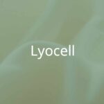 Close-up of soft, shimmering lyocell fabric, natural wood pulp fibers visible, eco-friendly textile, smooth and lightweight texture, neutral tones, realistic.