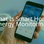 Smart home energy monitoring system, real-time electricity usage data on a smartphone app, modern technology, clean and informative interface, digital and futuristic vibe.